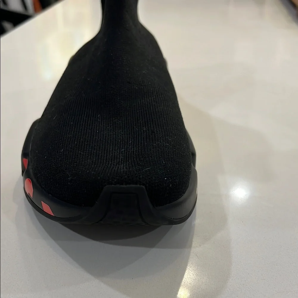 Balenciaga Black Sock Sneakers with Red Sole - Picture 10 of 11